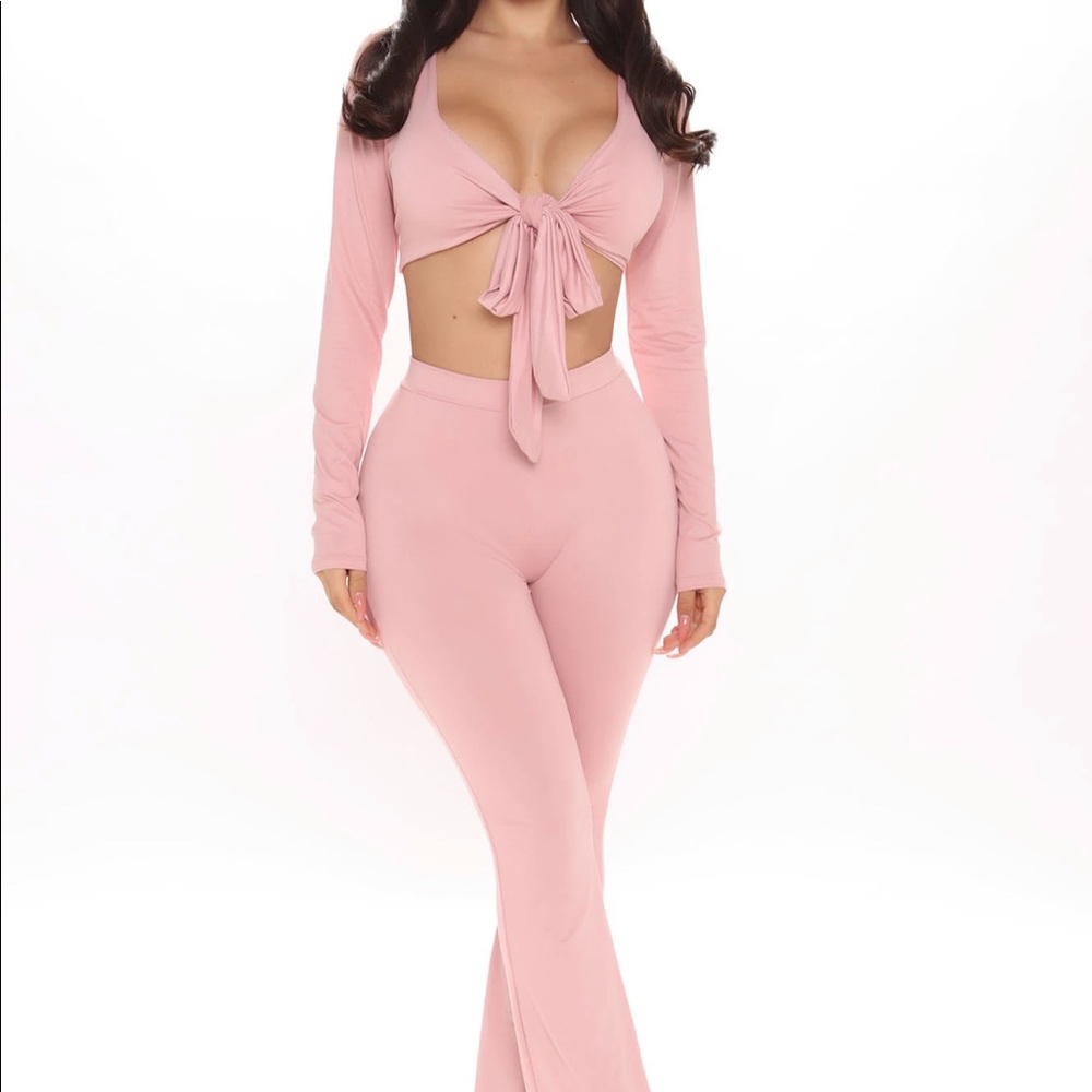 Living Life Pant Set - Blush - L